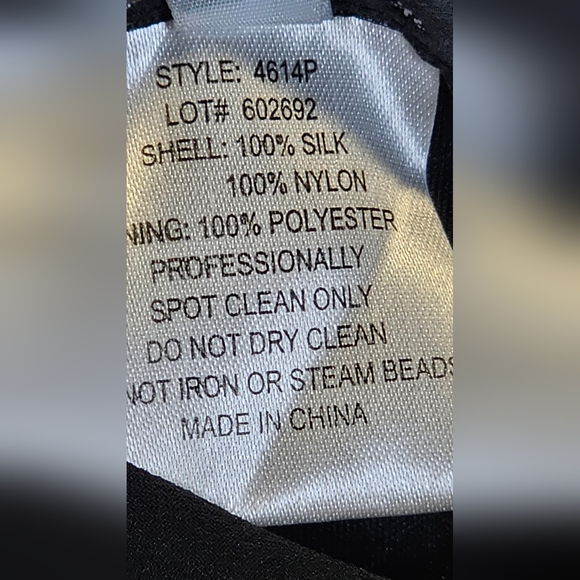 Xscape Y2k formal floral beading cascading black maxi dress - Picture 13 of 16